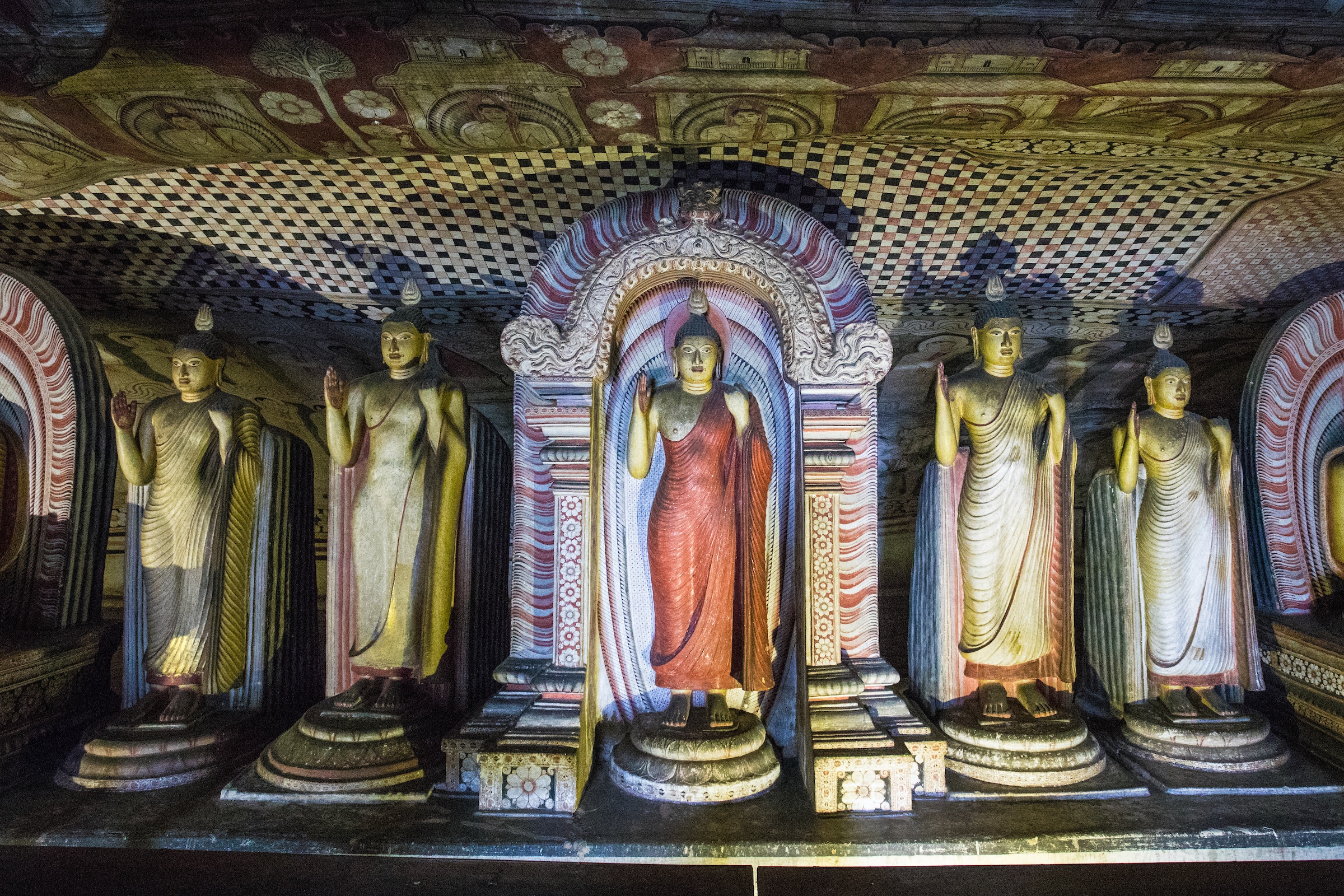 The cave temples at Dambulla are the most intricate and well preserved of their kind in Sri Lanka