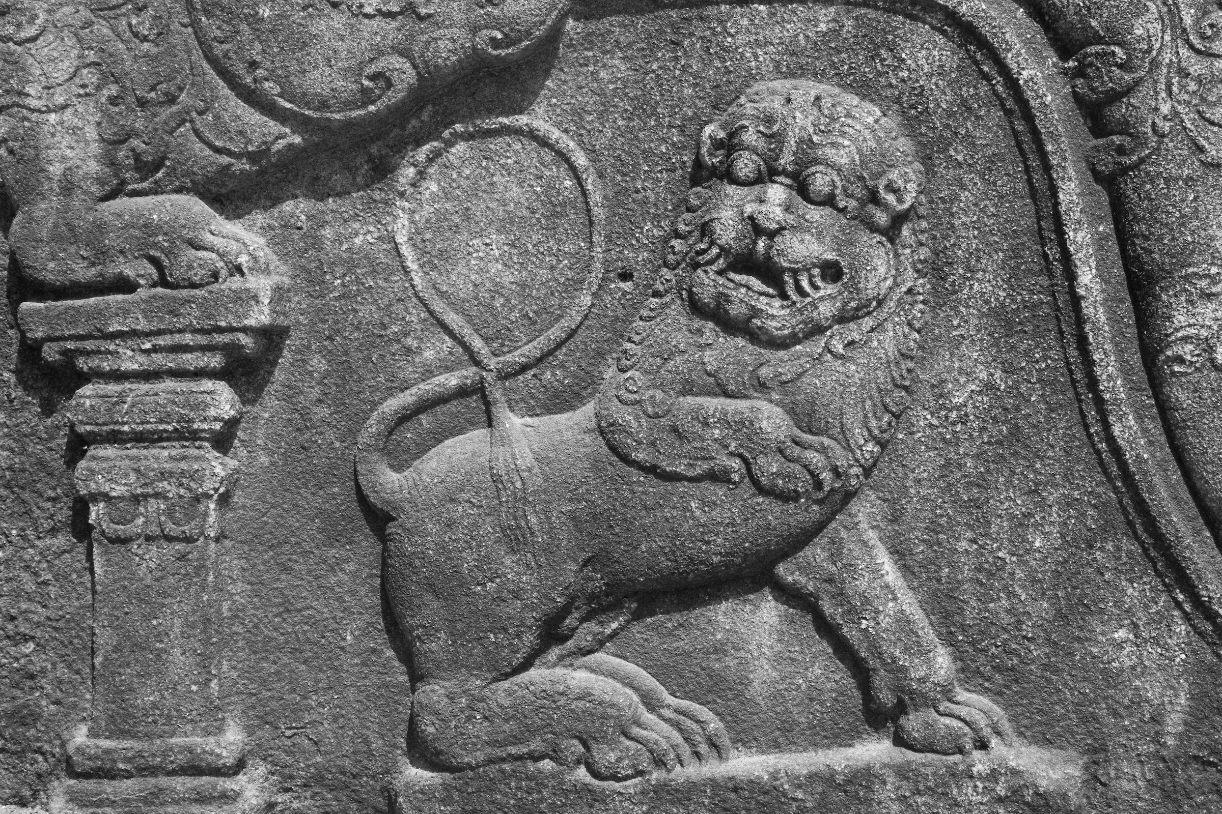 An intricate relief carving at Polunnaruwa
