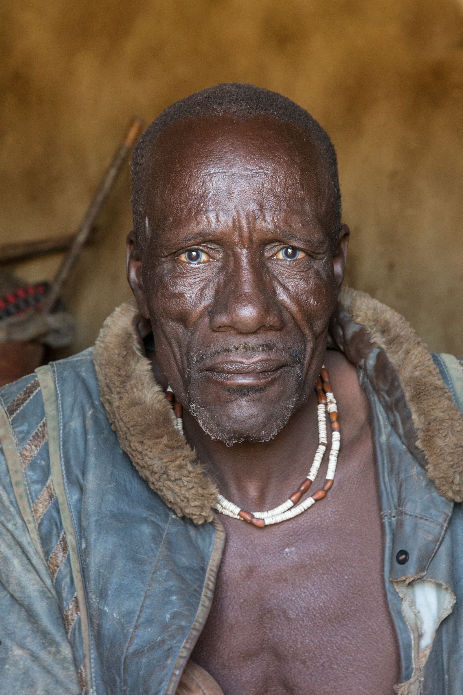 Portrait of a prominent Himba Head Man in remote Kaokoland, Namibia