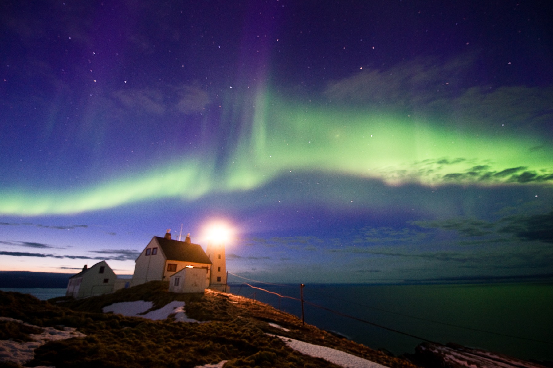 The wonderful Aurora Borealis, or Northern Lights, can still be seen from time to time in early spring in northern Norway