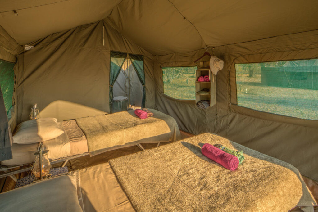Comfortable beds are provided and include linen, blankets and towels.