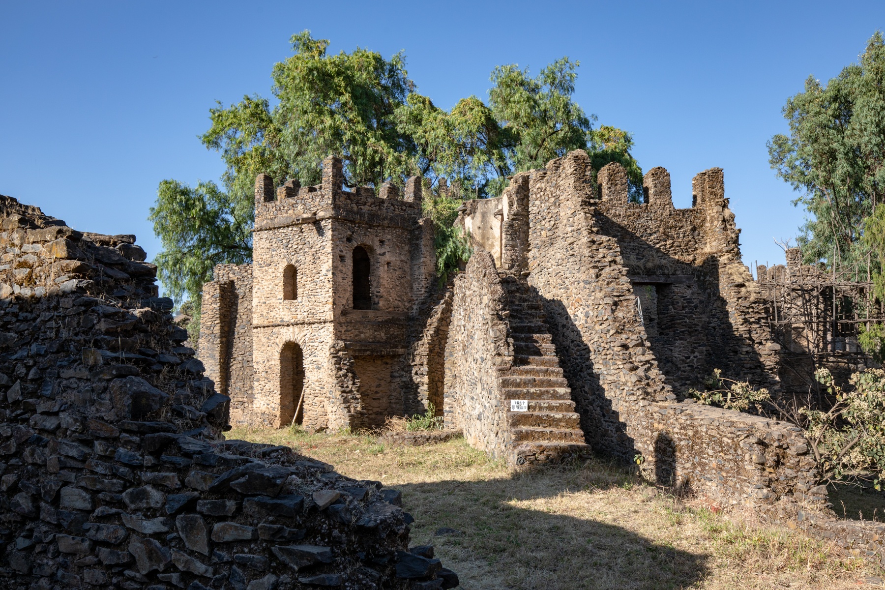 Part of the fortress complex at Gondar, Ethiopia