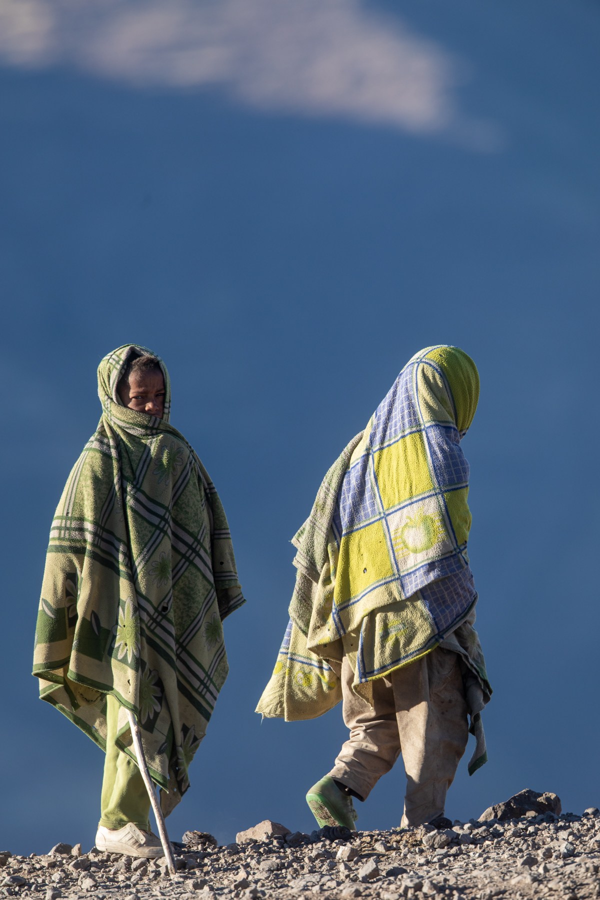 Amhara farmers in the Simien