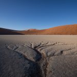 Water leaves its own indelible impression in the clay pan of Deadvlei