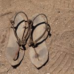 The pretty leather sandals worn by Himba women