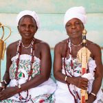 Voodoo queens at a private ceremony with King Agassa. Both were given the same name of 