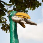 During the era of slavery the Beninese depicted slavers as pelicans taking their fish out to sea and never to be seen again