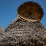 Each Otamari granary is split into four to store different items and all of them have a woven 'cap' to protect the contents from rain