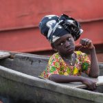 Tofinu children grow up surrounded by the waters of Lake Nokwe in Benin