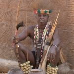Portrait of an Otamari fetish chief on the Wild Images photography tour of Benin