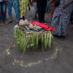 A Voodoo 'spirit person' the lives beneath a Zangbeto
