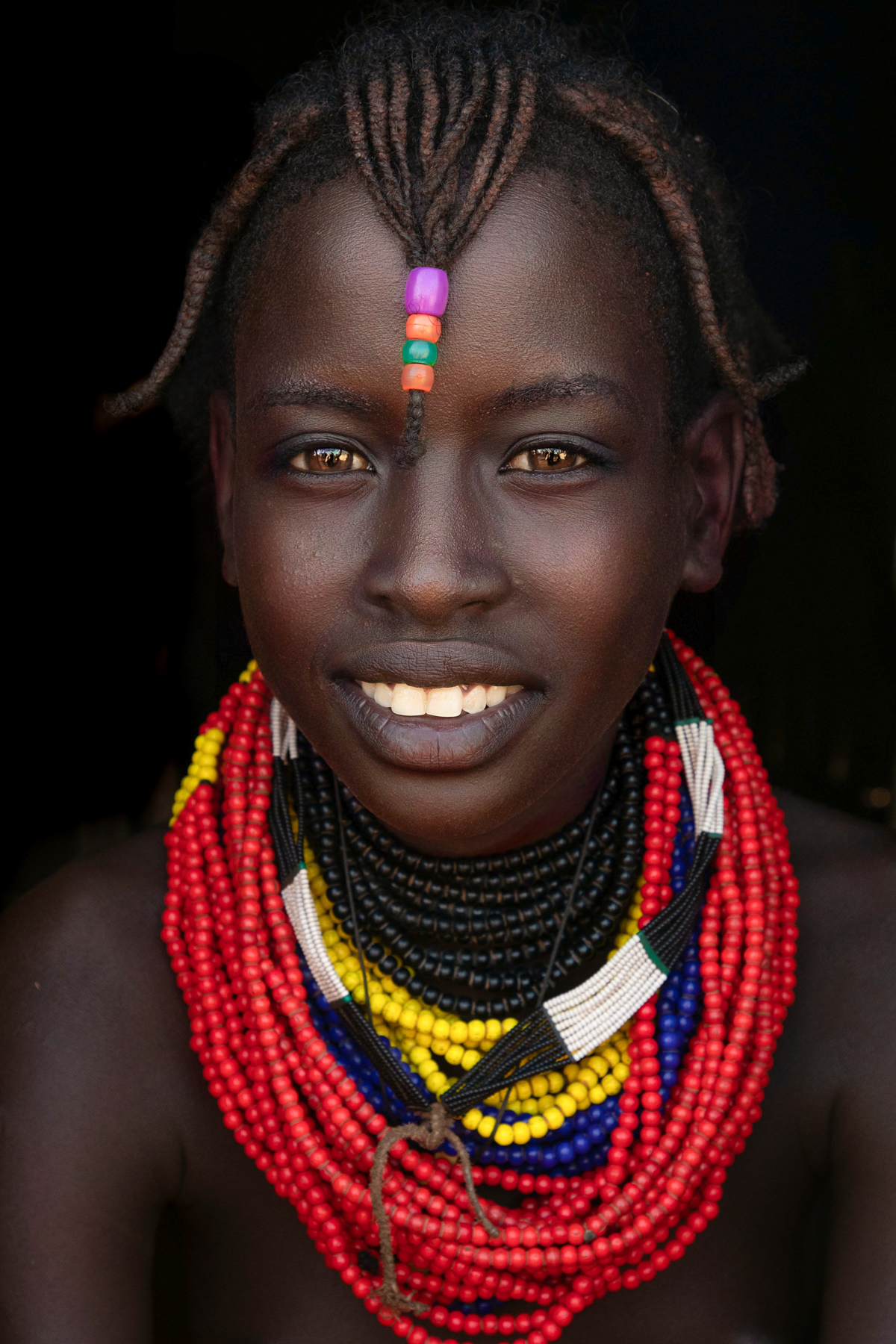 Portrait of a Dassanech girl in northern Kenya