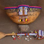 Decorated gourds and spoons are part of a Laarim kitchen