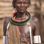 Toposa women wear such beautiful decorations as their daily attire