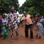 Local Senufo people dancing to the music of Balafons