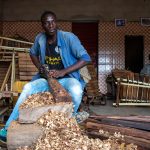 The son of Soro Zana, the master balafon maker, on our Ivory Coast photo tour