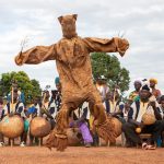 The wild Boloye, or panther dance, on our Ivory Coast photo tour