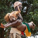 The wild Dance of the Jugglers in the Yacuba people on our photo tour of Ivory Coast