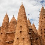 The minarets of Missiriba, the Grand Mosque of Kong, on our photo tour of Ivory Coast