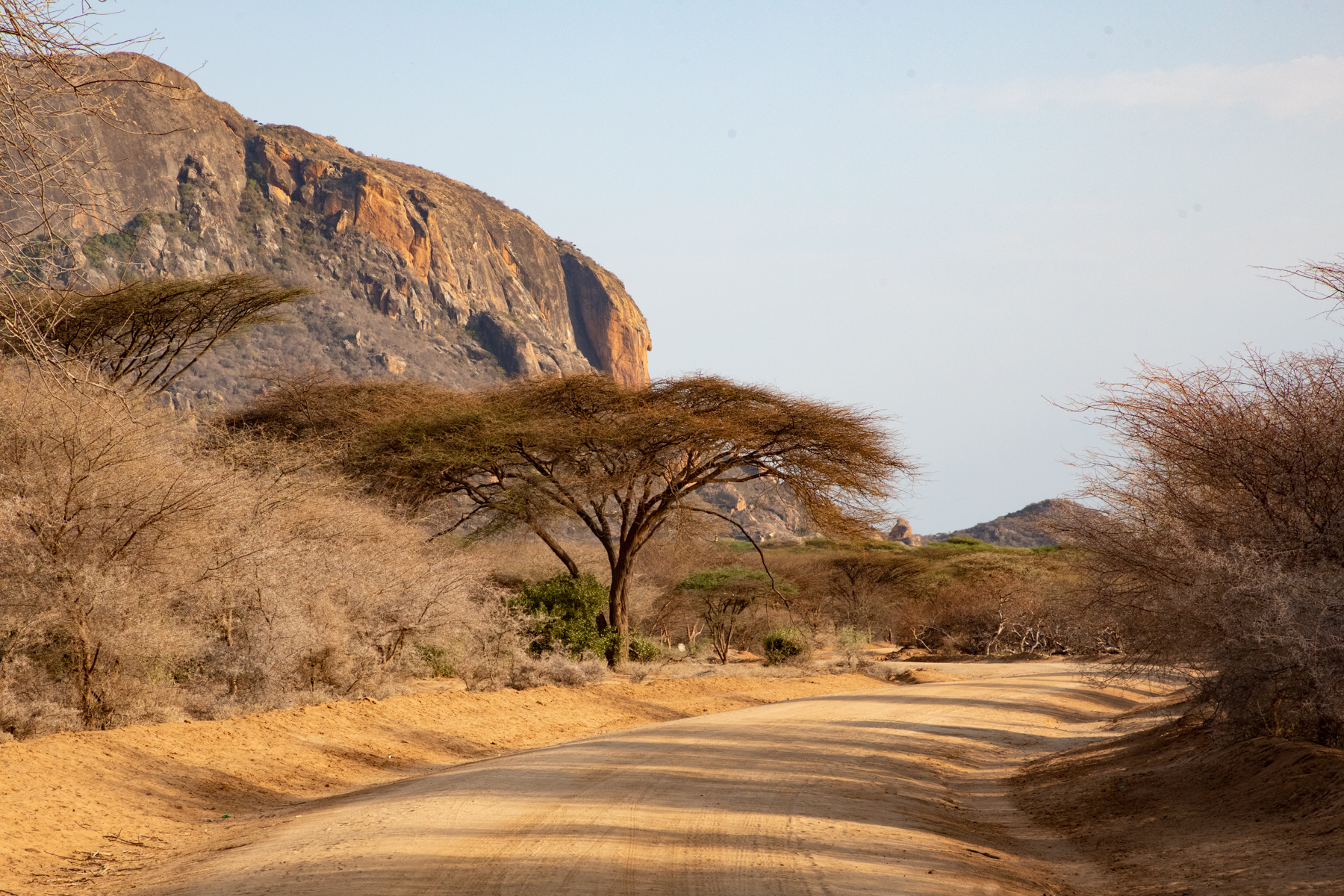 A typical drive through the Ndoto Mountains of Kenya