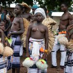 A group of Senufo virgins at N'Goro, the fire dance, on our Ivory Coast photo tour