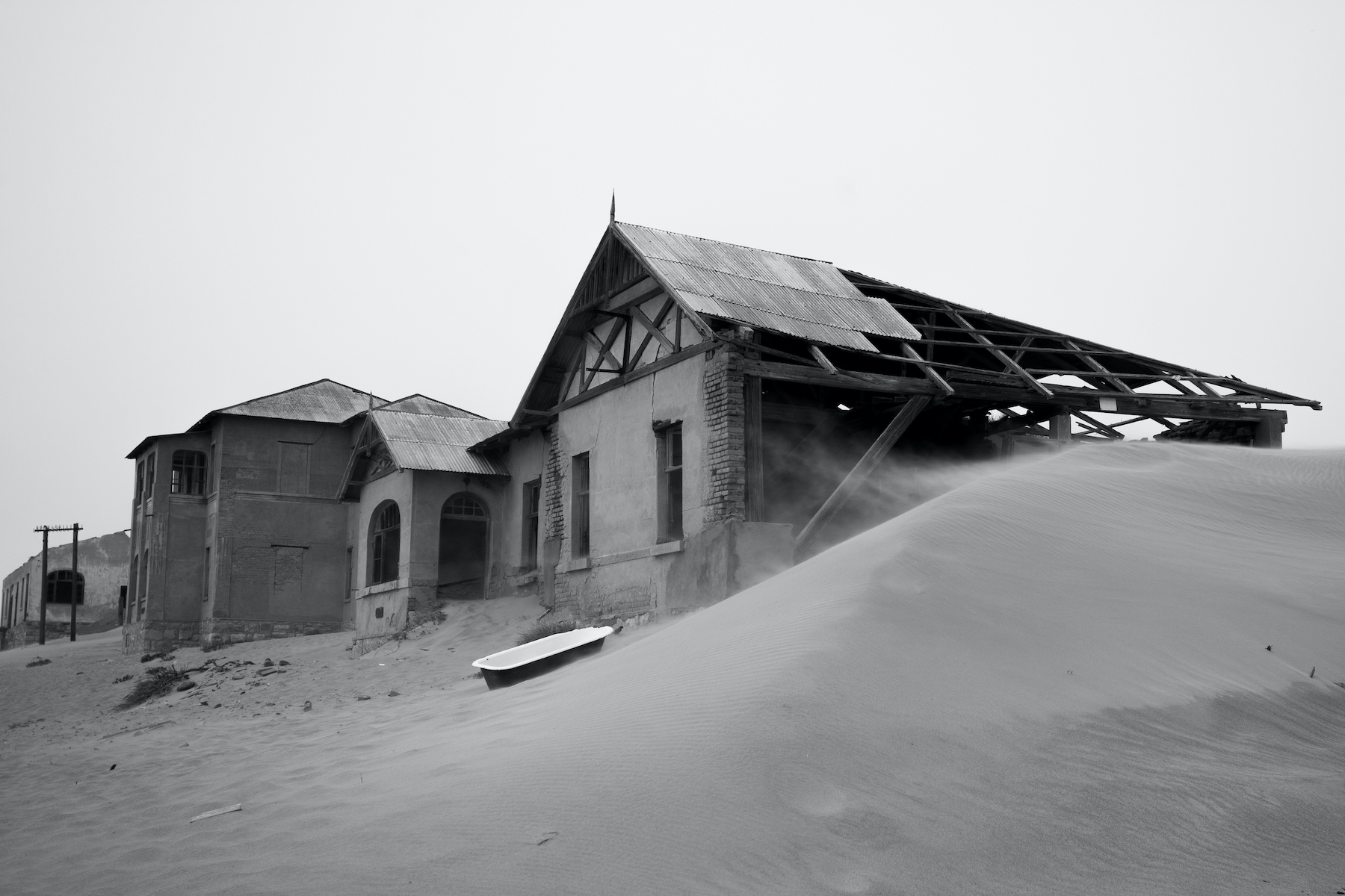 The ruined mining town of Kolmanskop on our photography tour of Namibia