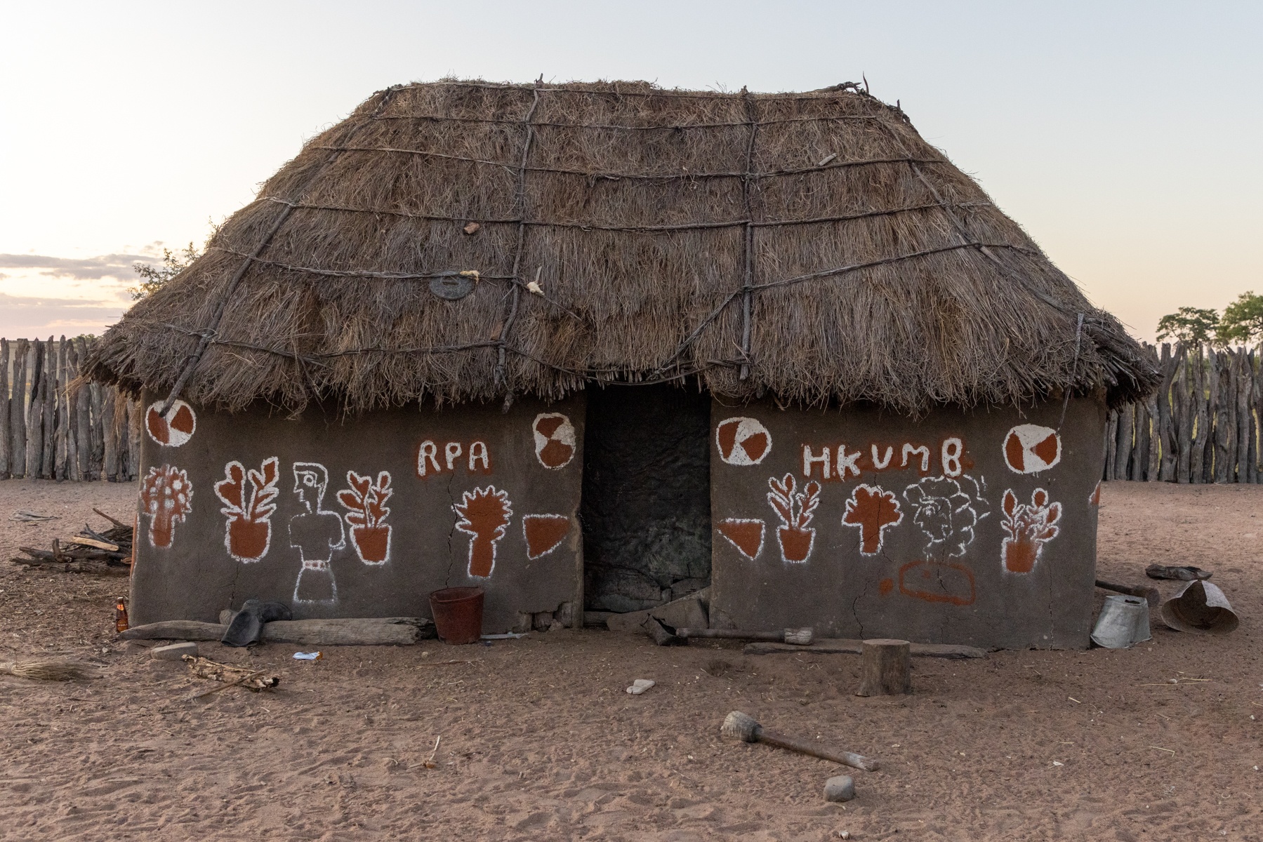 Photography of Ovandimba villages during our tribal photography tour of Angola