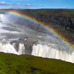 Gullfoss is thought to be Iceland’s most beautiful waterfall by many people, it has a couple of steps, a nice canyon and very often an afternoon rainbow (image by Mike Watson)