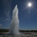 Stokkur at Geysir blowing in the sunshine (image by Mike Watson)