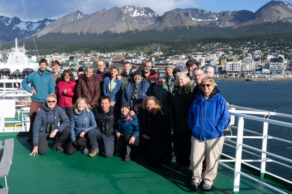 Our 2022 group of Birdquest and Wild Images guests before we parted ways in Ushuaia (image by Inger Vandyke)