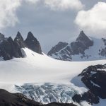 The spectacular mountain and glacial scenery of the Bay of Islands in South Georgia (image by Inger Vandyke)