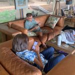 Relaxing in the lounge at Entim Camp (image by Mike Watson)
