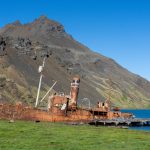 A wrecked whaling ship in Grytviken (image by Inger Vandyke)