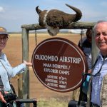 The tiny, yet busy airstrip at Olkiombo, the gateway to the Mara for many ecotourist visitors (image by Mike Watson)