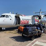 The French-built Tsaradia Airlines ATR aircraft, which did a great job of flying us around Madagascar! (image by Mike Watson)