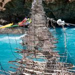 Handmade traditional ‘Hanging Bridge’ en-route to Phugtal. Our group didn't have to cross it! (image by Julie-Anne Davies)