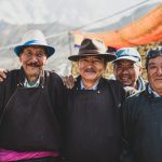 Ladakhi villagers celebrating a local birthday on the outskirts of Takmachik (image by Julie-Anne Davies)