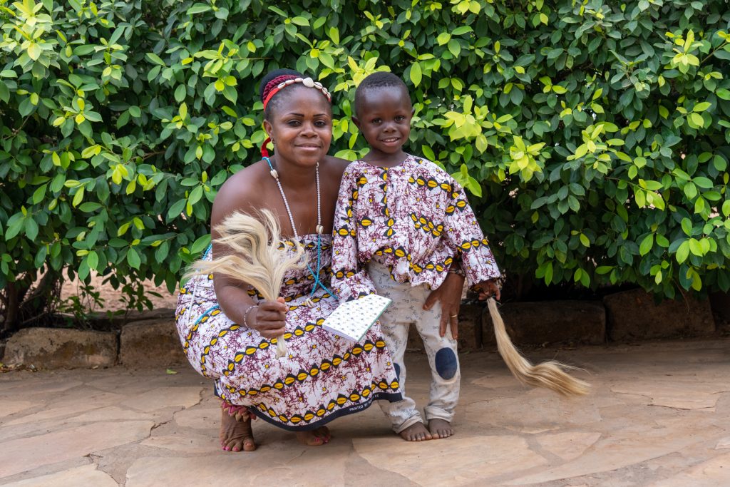 Antoine and his mum in northern Benin (image by Inger Vandyke)