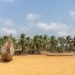 One of the endangered coastal fishing villages in Benin. These are rapidly disappearing in the face of modernisation and development (image by Inger Vandyke)