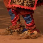 Egungun feet. Each Egungun has a costume uniquely designed for them so the detail in each is stunning (image by Inger Vandyke)