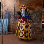 When we first met Egunguns we found two in a small town so we photographed them at the workshop of a nearby blacksmith (image by Inger Vandyke)