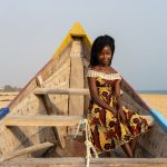 Portrait of a pretty Beninese girl we met before our beach dinner in Cotonou (image by Inger Vandyke)