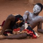 A Gambada dancer takes a break between energetic bursts of dancing at the ceremony of love (image by Inger Vandyke)