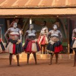 Gambada dancers line up to celebrate the voodoo spirit of love (image by Inger Vandyke)