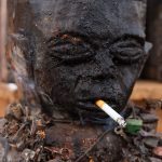 A Gambada statue smoking a cigarette (image by Inger Vandyke)