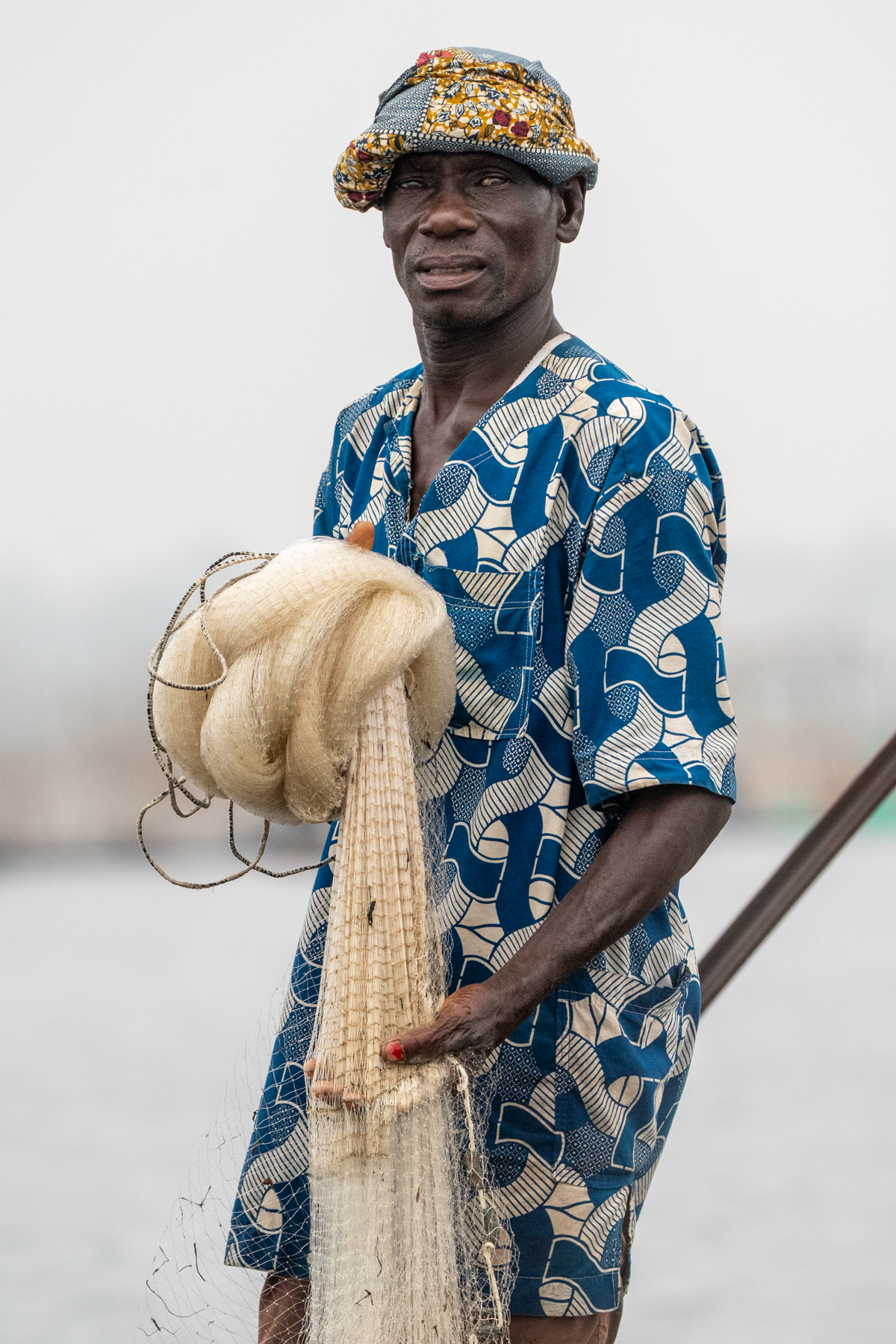 Portrait of a charismatic Tofinu fisherman near Ganvié (image by Inger Vandyke)