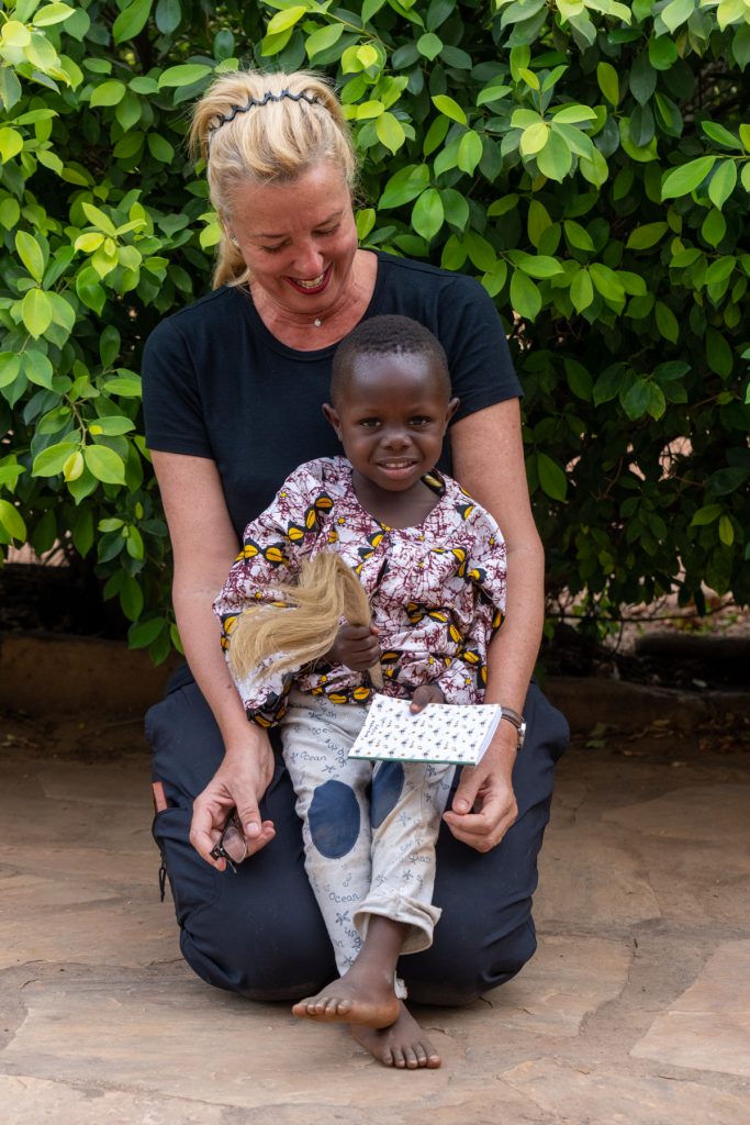 Inger with little Antoine, almost a year after his surgery (image by Inger Vandyke)