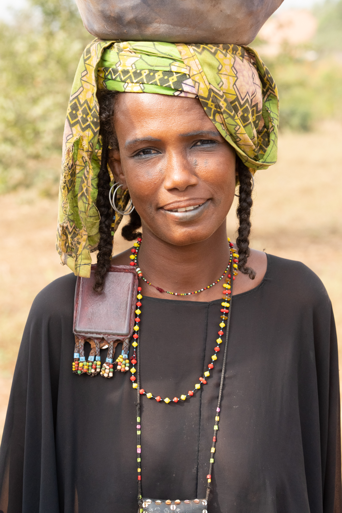 Portrait of a beautiful Fulani medicine woman from Niger (image by Inger Vandyke)