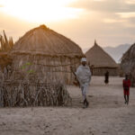 The Arbore people of Lake Chew Bahir wake up to a beautiful sunrise on our tour (image by Inger Vandyke)