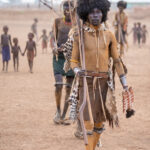 The spectacular celebration of Dimi, or young girl initiation, in Dassanech culture (image by Inger Vandyke)